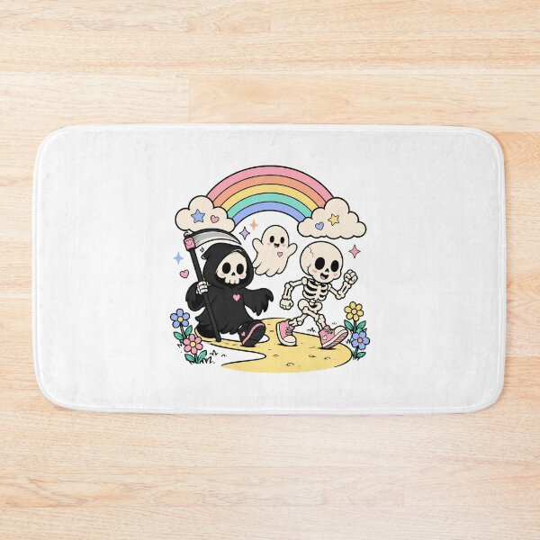 Item preview, Pastel Goth Grim Reaper Skeleton Rainbow Path designed and sold by chattsuede.