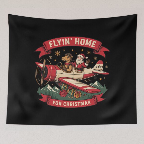 Item preview, Flyin' Home for Christmas Camel Pilot T-Shirt designed and sold by Camel & Quirk.