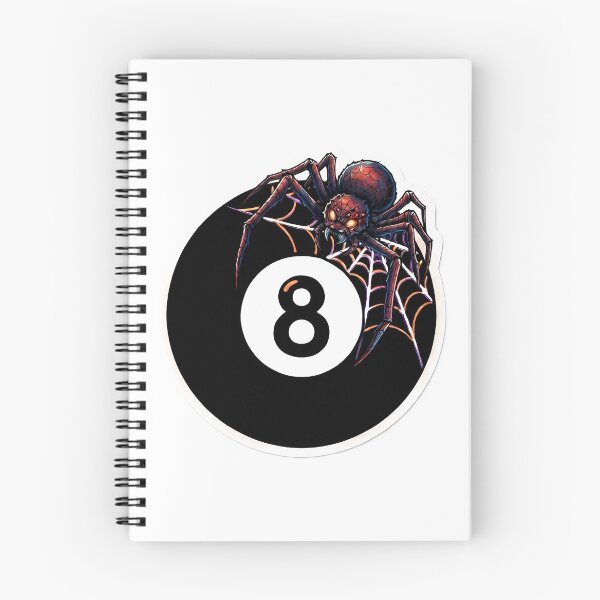 Item preview, 8 Ball Spider Web Halloween Gothic Pool Billiard Art designed and sold by billiards TRININIT.