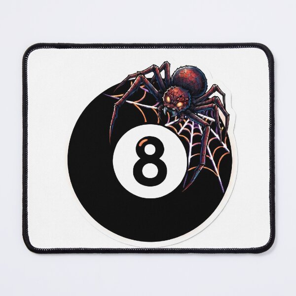 Item preview, 8 Ball Spider Web Halloween Gothic Pool Billiard Art designed and sold by billiards TRININIT.