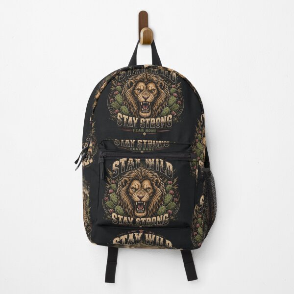 Item preview, Roaring Lion Stay Wild Stay Strong Vintage Tattoo Style designed and sold by Ishratparween11.