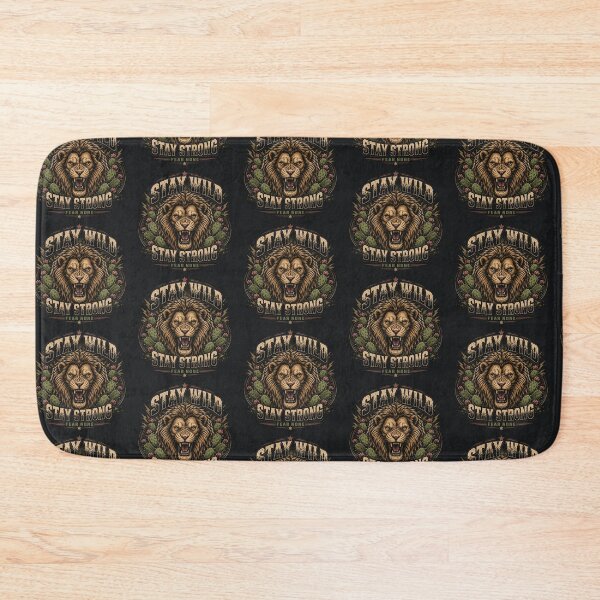 Item preview, Roaring Lion Stay Wild Stay Strong Vintage Tattoo Style designed and sold by Ishratparween11.