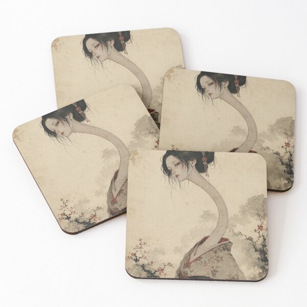 Item preview, Eerie Rokurokubi Yokai Portrait designed and sold by Ocelot-T.
