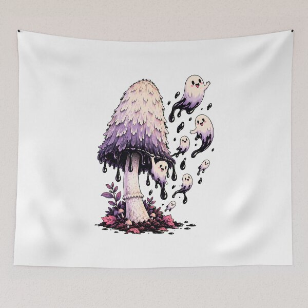 Item preview, Pastel Goth Ghost Mushroom Spooky Forest Goblincore designed and sold by chattsuede.