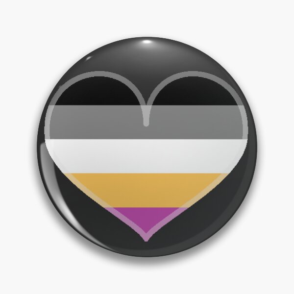 Item preview, Universal Asexual 5-stripe Pride Heart [Dark Edition] designed and sold by Roxzania.