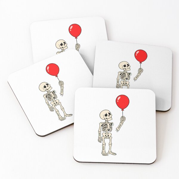 Item preview, Sad Skeleton Red Balloon Gothic Dark Humor designed and sold by chattsuede.