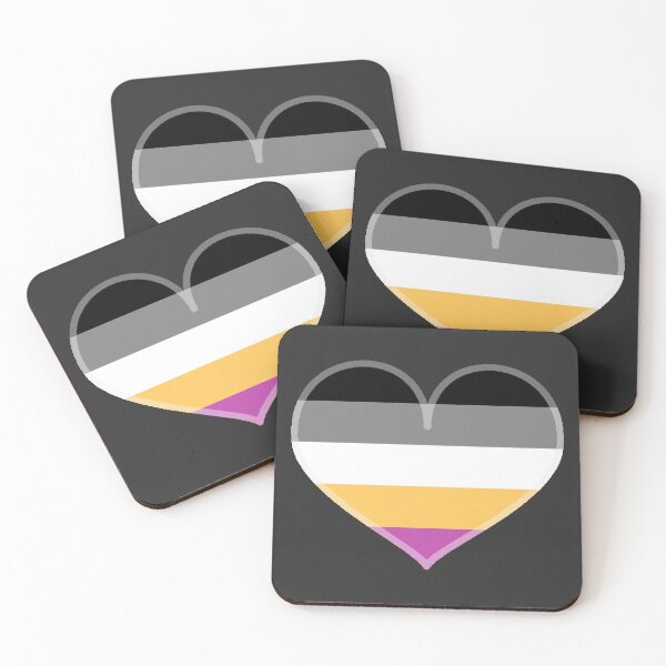 Item preview, Universal Asexual 5-stripe Pride Heart [Dark Edition] designed and sold by Roxzania.