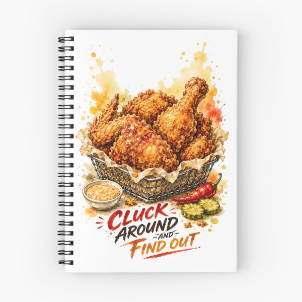 Item preview, Cluck Around And Find Out - Funny Fried Chicken Illustration designed and sold by Shadow Sprite Art.