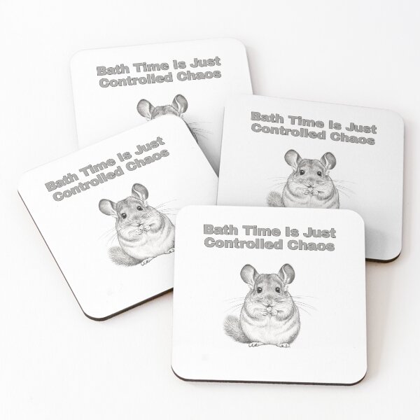 Item preview, Chinchilla Dust Bath Chaos Pencil Sketch Design designed and sold by NatureUnleashed.
