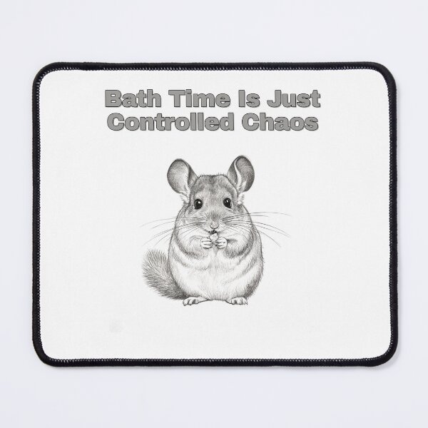Item preview, Chinchilla Dust Bath Chaos Pencil Sketch Design designed and sold by NatureUnleashed.