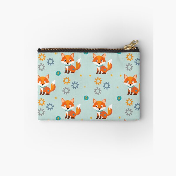Item preview, Cute Robot Fox Gears Seamless Pattern designed and sold by ElenMart.