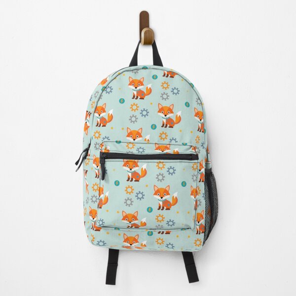 Item preview, Cute Robot Fox Gears Seamless Pattern designed and sold by ElenMart.