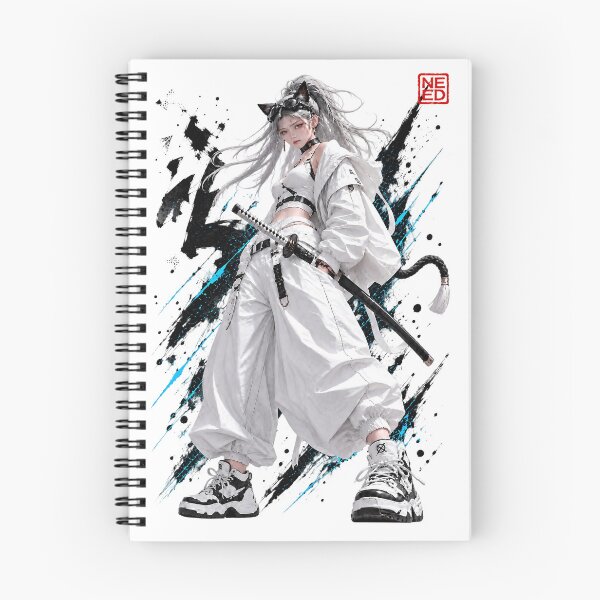 Item preview, White Cat Ronin – Cyber Samurai designed and sold by Neo Edo Studio.