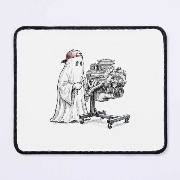 Item preview, Ghost Mechanic V8 Engine Spooky Car Enthusiast Halloween designed and sold by Rahamkshop.