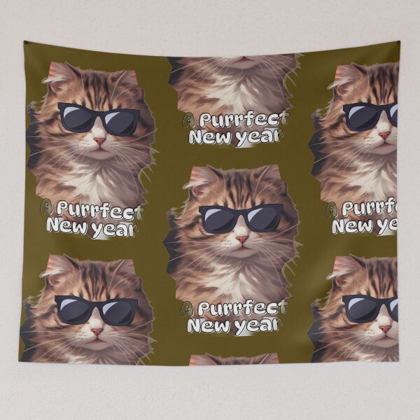 Item preview, A Purrfect New Year! designed and sold by Vinaelly.