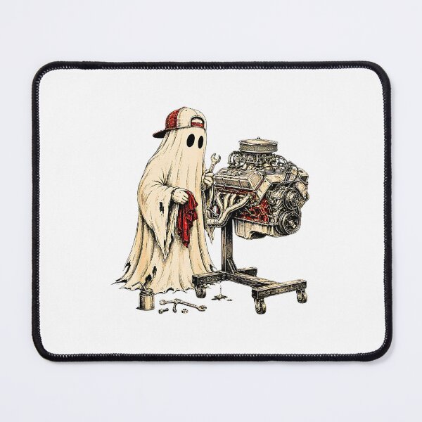 Item preview, Ghost Mechanic V8 Engine Spooky Car Enthusiast Halloween designed and sold by Rahamkshop.