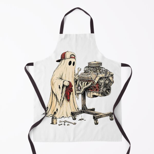 Item preview, Ghost Mechanic V8 Engine Spooky Car Enthusiast Halloween designed and sold by Rahamkshop.