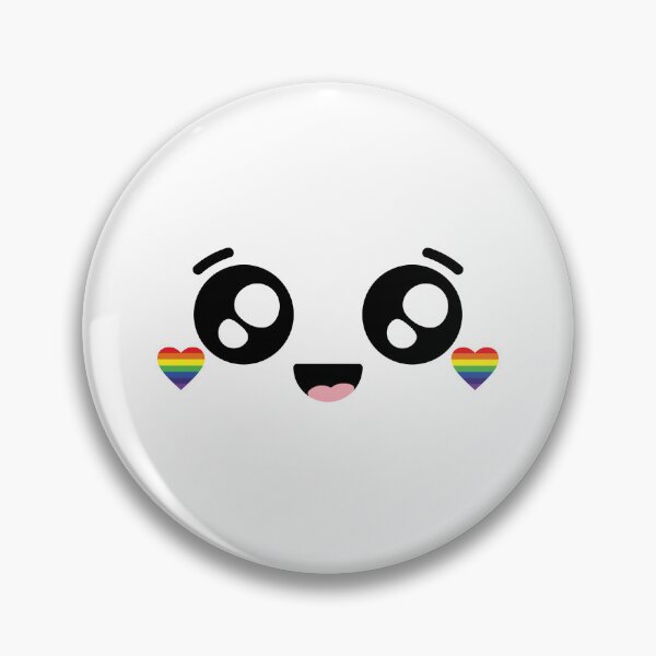 Item preview, Sweet kawaii happy rainbow heart cheeks face designed and sold by BlushyPrint.