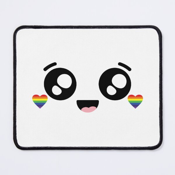 Item preview, Sweet kawaii happy rainbow heart cheeks face designed and sold by BlushyPrint.
