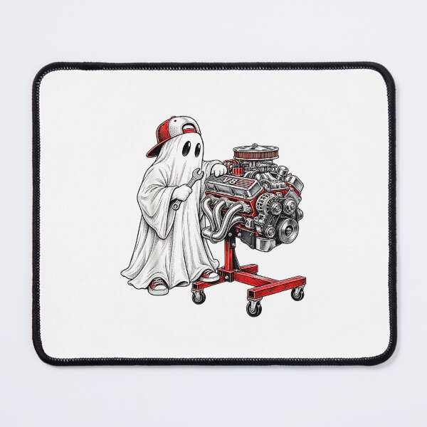 Item preview, Ghost Mechanic V8 Engine Spooky Car Enthusiast Halloween designed and sold by Rahamkshop.