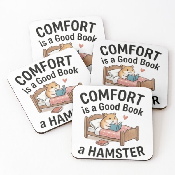 Item preview, Comfort Is a Good Book and a Hamster — Cute Book Lover Design designed and sold by Tipsy24.
