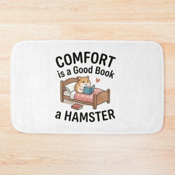 Item preview, Comfort Is a Good Book and a Hamster — Cute Book Lover Design designed and sold by Tipsy24.