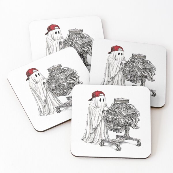 Item preview, Ghost Mechanic V8 Engine Spooky Car Enthusiast Halloween designed and sold by Rahamkshop.