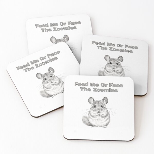 Item preview, Hungry Chinchilla Feed Me Zoomies Sketch Design designed and sold by NatureUnleashed.