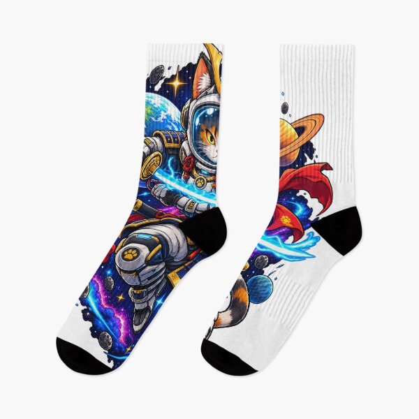 Item preview, Space Samurai Cat Cosmic Anime Warrior designed and sold by WelLarsDigitals.