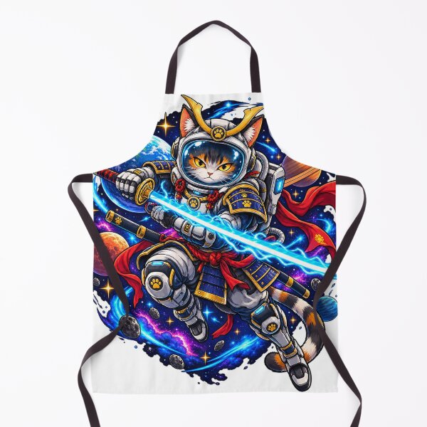 Item preview, Space Samurai Cat Cosmic Anime Warrior designed and sold by WelLarsDigitals.