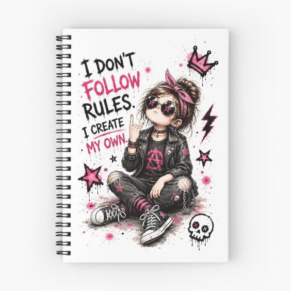 Item preview, I Don't Follow Rules I Create My Own - Rebel Girl Punk Watercolor Art designed and sold by Shadow Sprite Art.