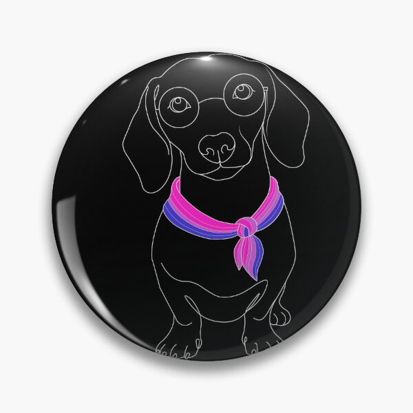 Item preview, Minimalist Dachshund with Glasses & Bisexual Bandana designed and sold by TrueColorAr.