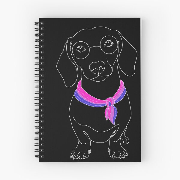 Item preview, Minimalist Dachshund with Glasses & Bisexual Bandana designed and sold by TrueColorAr.