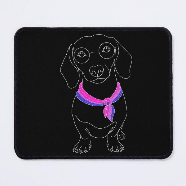 Item preview, Minimalist Dachshund with Glasses & Bisexual Bandana designed and sold by TrueColorAr.