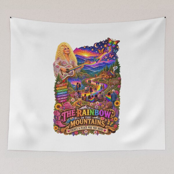 Item preview, COLLECTION - THE DOLLY EFFECT ✨ -  THE RAINBOW IN THE MOUNTAINS - THERE'S A PLACE FOR YOU HERE - LGBTQIA2S+ PRIDE designed and sold by WheelieGdArt.