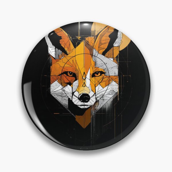 Item preview, Cyber ​​Fox – Tech & Nature Geometric Art ⚡ ​ designed and sold by GeoBeast.