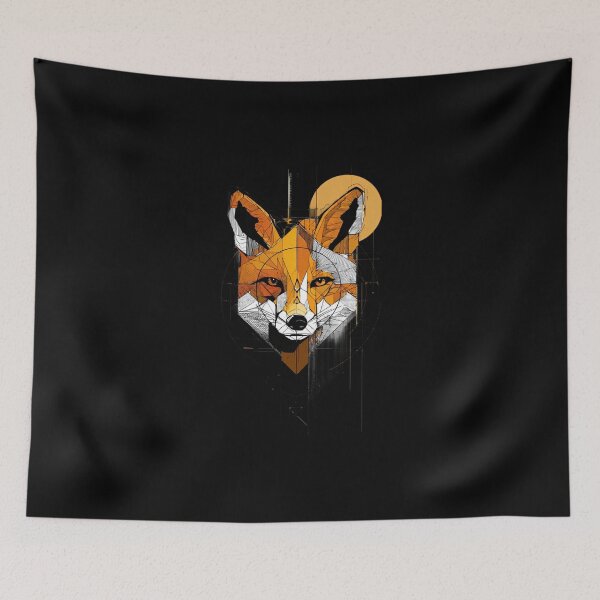Item preview, Cyber ​​Fox – Tech & Nature Geometric Art ⚡ ​ designed and sold by GeoBeast.