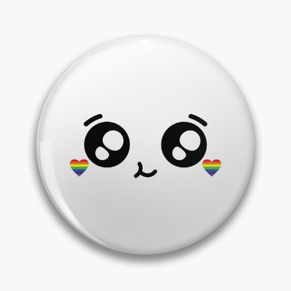 Item preview, Sweet kawaii smiling rainbow heart cheeks face designed and sold by BlushyPrint.