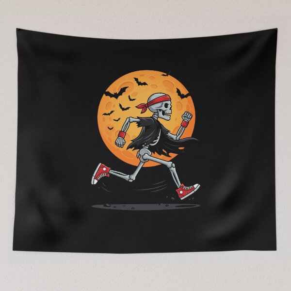 Item preview, Running Skeleton Halloween Runner  designed and sold by w66aboo.