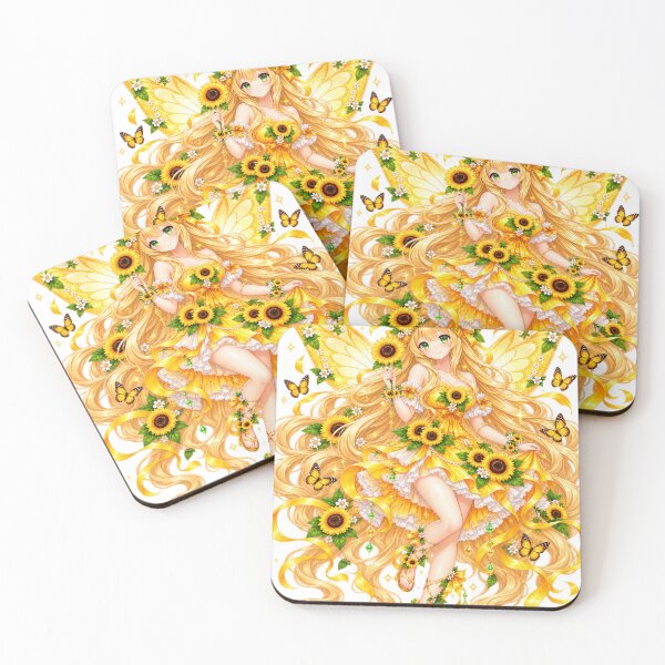 Item preview, Anime girl sunflower fairy Japanese Art style designed and sold by Kubbykat.