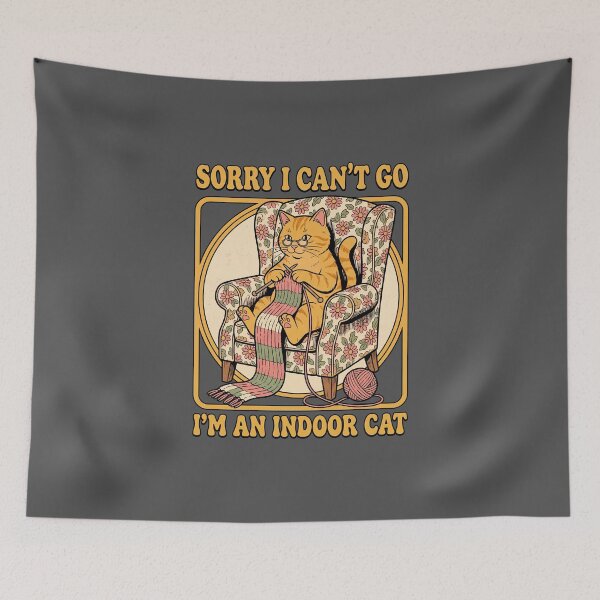 Item preview, Sorry I can't go I'm an indoor cat designed and sold by TheSamuraiCat.