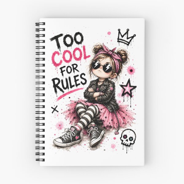 Item preview, Too Cool for Rules - Funny Sassy Punk Girl Watercolor Art designed and sold by Shadow Sprite Art.