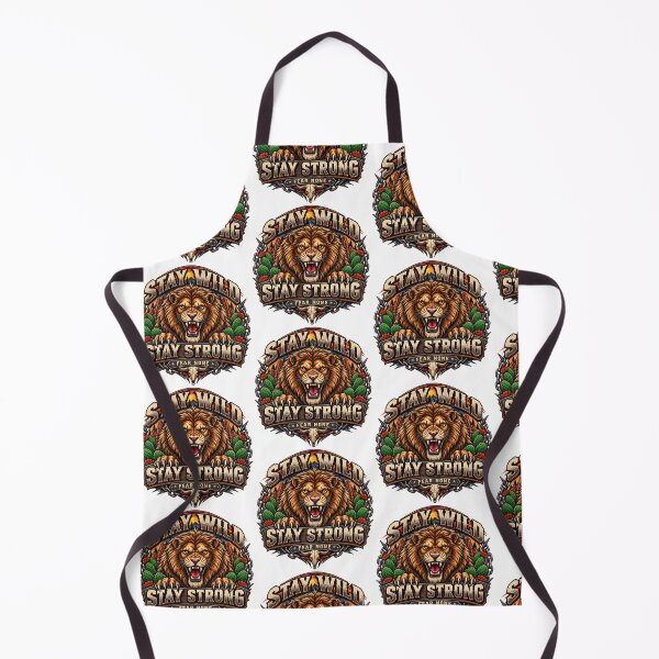 Item preview, Roaring Lion Stay Wild Stay Strong Vintage Tattoo Style designed and sold by Ishratparween11.