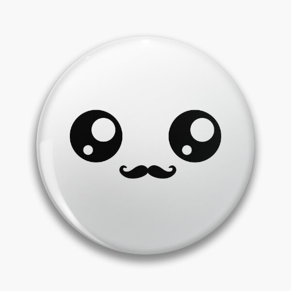 Item preview, Cute kawaii moustache face designed and sold by BlushyPrint.