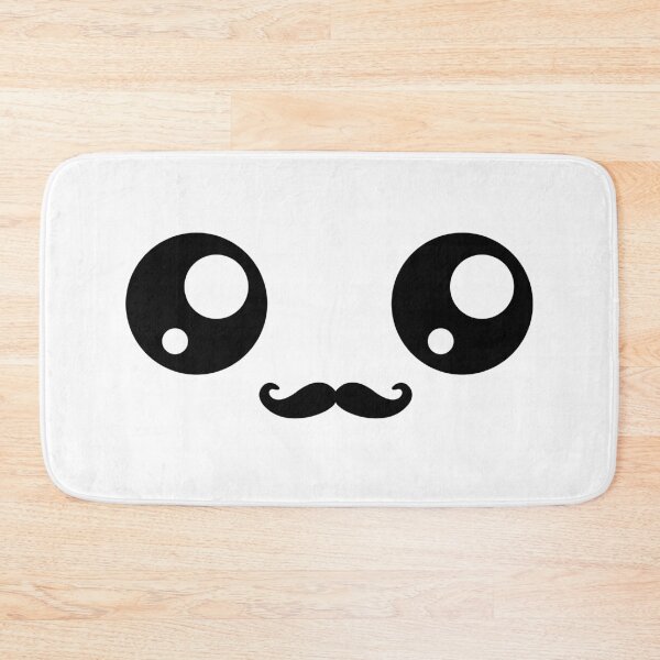 Item preview, Cute kawaii moustache face designed and sold by BlushyPrint.