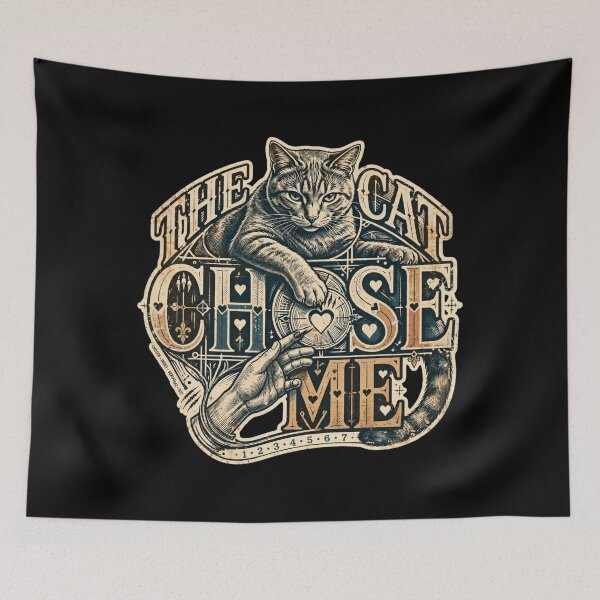 Item preview, The Cat Chose Me Shirt, Funny Cat Lover T-Shirt, Cat Mom Gift, Cat Dad Gift, Feline Lover Apparel, Vintage Cat Design, Crazy Cat Lady Gift, Cat Owner Shirt, Cute Kitty Graphic designed and sold by Typologystudios.