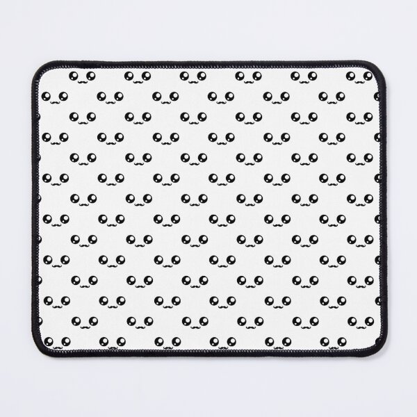 Item preview, Cute kawaii moustache face pattern designed and sold by BlushyPrint.