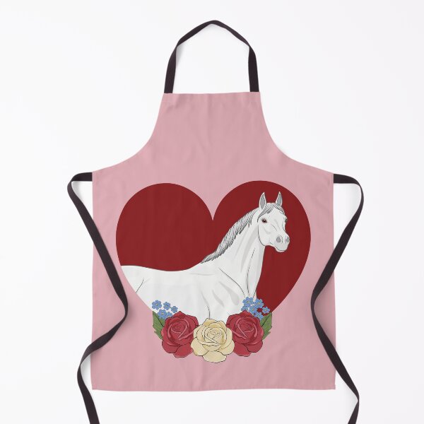 Item preview, An Abbayan horse, flowers and a red heart designed and sold by Cheval-de-coeur.