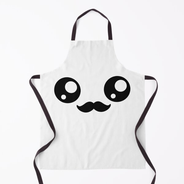 Aperçu de l'œuvre visage à moustache kawaii adorable créée et vendue par BlushyPrint.