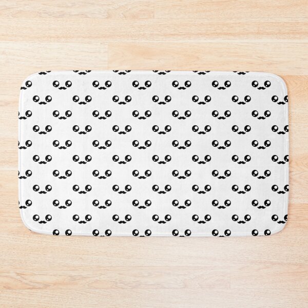 Item preview, Sweet kawaii moustache face pattern designed and sold by BlushyPrint.